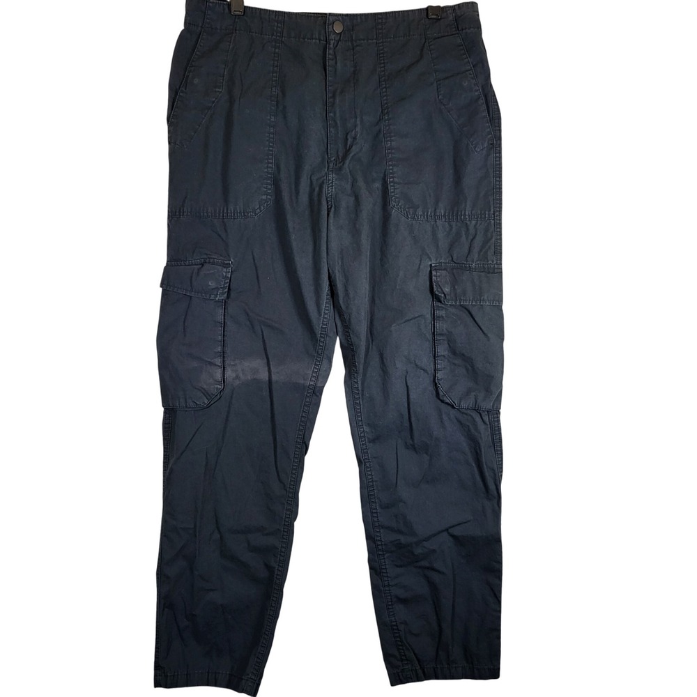 H&M Mens Regular Fit‎ Cargo Pants Medium M Black Casual Utility Outdoors Read*
